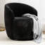Fauteuil pivotant 360 ° en chenille avec revêtement en tissu doux et ergonomique pour la maison
