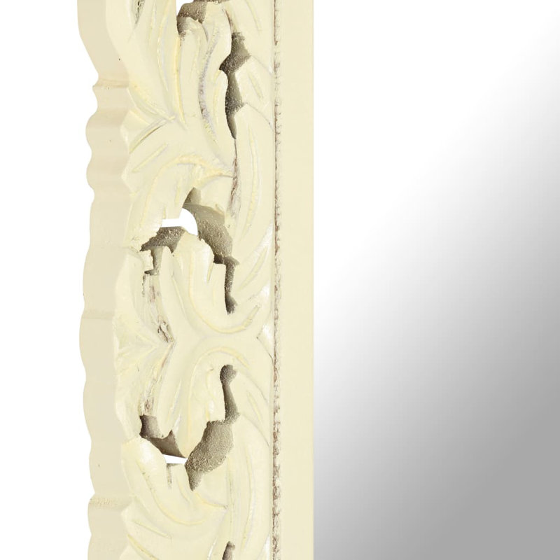Nardone Flat Wall Mirror, White, 110cm H x 50cm W