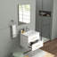 Ensemble de meuble-lavabo mural 24 po avec lavabo et miroir-191656512