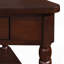 Petite table de coin triangulaire 33,8 po, table de coin en bois pour petits espaces / salon, table de bout à 3 niveaux avec pieds en bois massif, espresso clair-1526680491