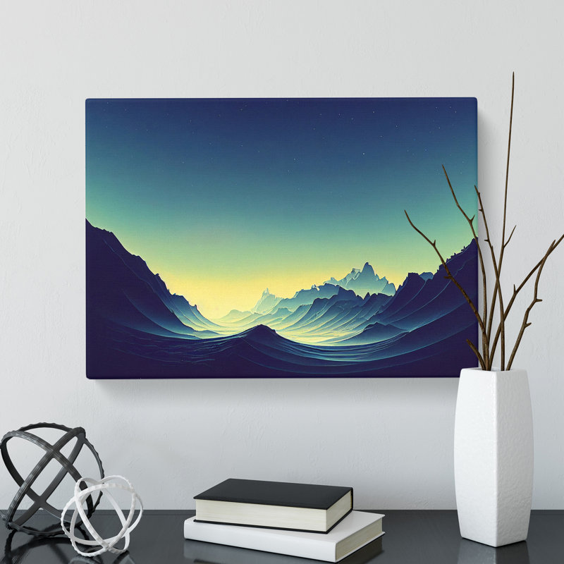 View Of The Mountains - Wrapped Canvas, 50cm H x 76cm W x 3cm D