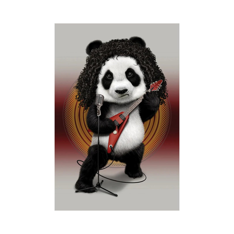 Metal Panda by Adam Lawless - Wrapped Canvas Gallery-Wrapped Canvas Giclée, 20.32 cm H x 30.48 cm W