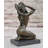 Seductive Sexy Pose Nude Female Bronze Statue Sculpture Marble Base Original Art 9 Inches X 5 Inches