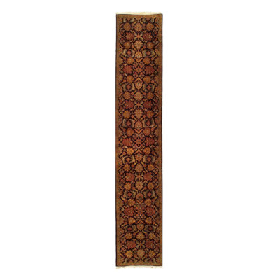 Wool Floral Area Rug in Red