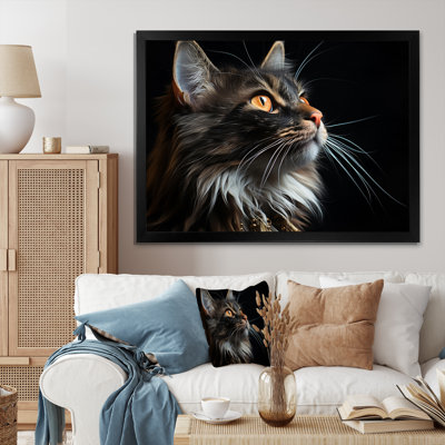 Portrait de chat I - reproduction d'art mural chat