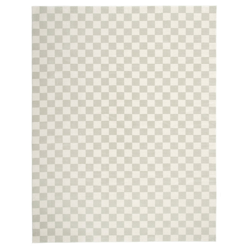 Gambit Washable Rug, Rectangle 7'10" x 10', Sage Green