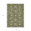 Tapis intérieur / extérieur marocain 8 pi x 10 pi vert olive brun et ivoire lavable
