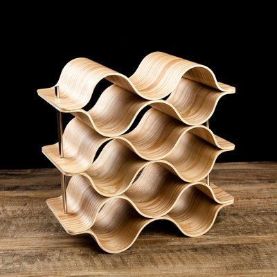 Dareck 9 Bottle Tabletop Wine Bottle Rack in Natural