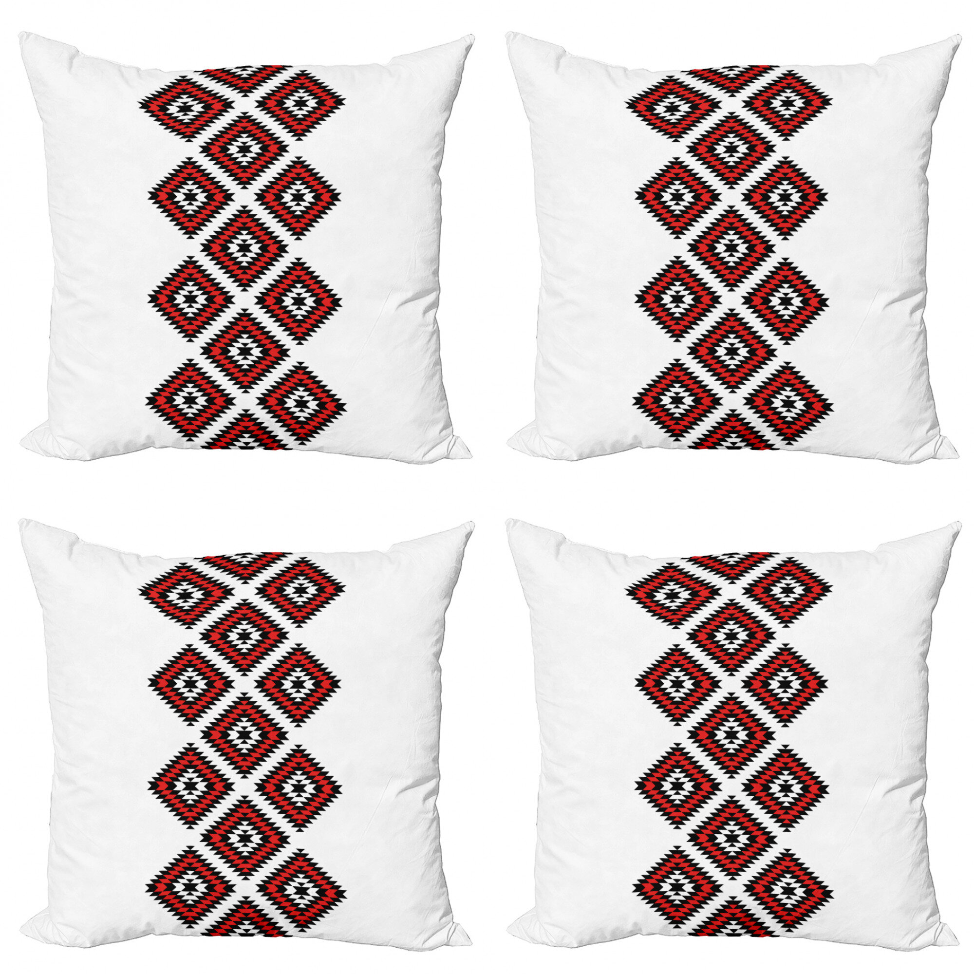 Bless international Ambesonne Tribal Throw Pillow Cushion Case Pack Of 4,  Native Design American Style Zig Zag Aztec Motifs Ornaments Image, Modern  Accent Double-Sided Digital Printing, 18