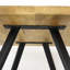 Ferrysburg Oak Solid Wood Top Metal Base Dining Table-404193489-404193501
