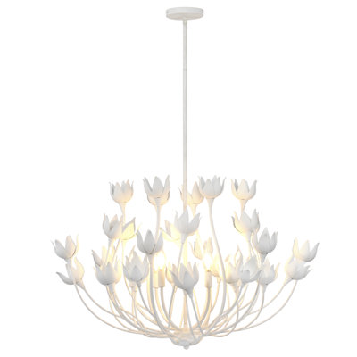 Dogwood 6-Light Chandelier, Antique Brass