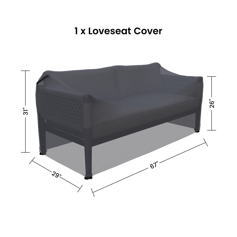 Marvina 66" Wide Patio Loveseat Cover