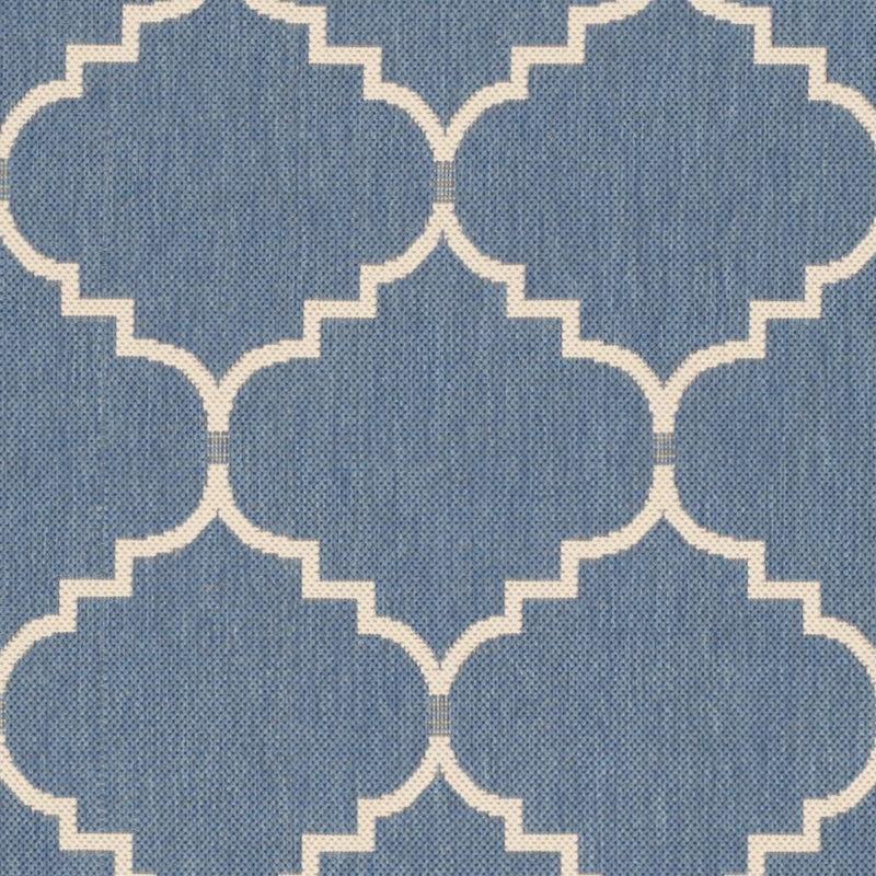 Anais Hooked Blue/Beige Indoor/Outdoor Rug, Rectangle 79 x 152 cm