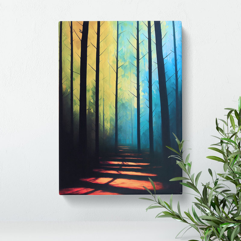 A Colourful Forest No.1 - Wrapped Canvas Print, 50cm H x 35cm W x 3cm D