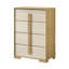 Ensemble de chambre à coucher 6 pièces Boone - Grand lit avec commode, miroir, commode et 2 tables de chevet-2060300295