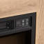 Console de foyer électrique pour téléviseur, grand espace de rangement, chêne, support 62 po, support réglable avec 21 couleurs de flammes avec foyer, flamme réaliste, charge, armoire, chêne 58 po
