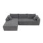 Canapé modulaire de style minimaliste de 111,5 po x 72 po, ensemble de canapé en chenille infroissable, canapé compressé en forme de L pour le salon, combinaison de 2 panneaux sans assemblage, aucun assemblage requis-2109753828