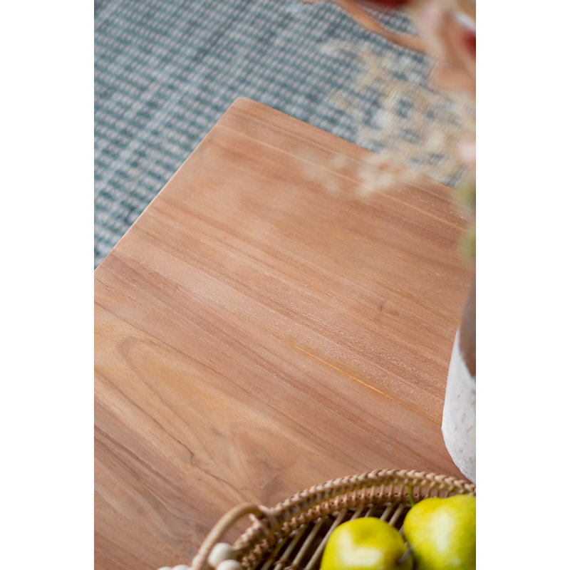 Table basse rectangulaire avec plateau en bois massif