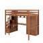 Structure de lit mezzanine en bois avec tablettes et bureau et garde-robe et escalier de rangement avec tiroir-1491286611