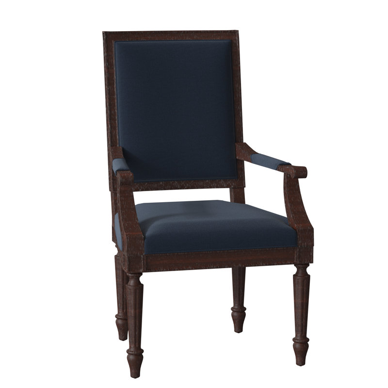 Lila Upholstered Arm Chair, Espresso, 3162 Straw