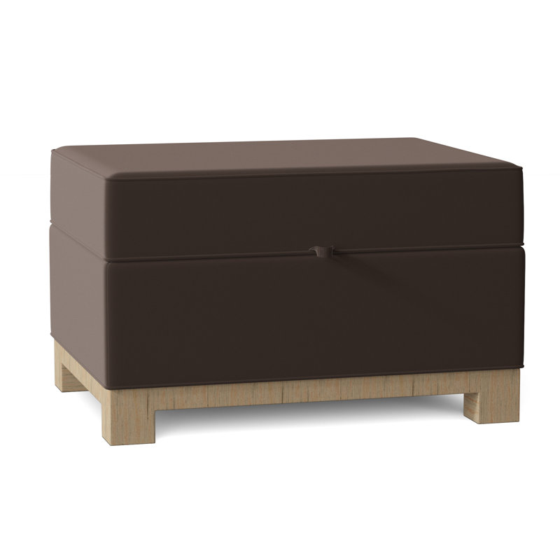 Repose-pieds rectangulaire avec rangement Brandes, Naturel, Zinc Klein