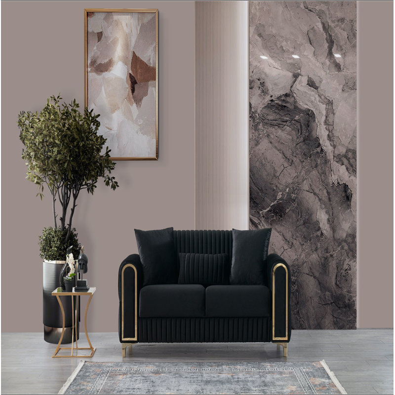 Causeuse convertible en tissu de velours Melody