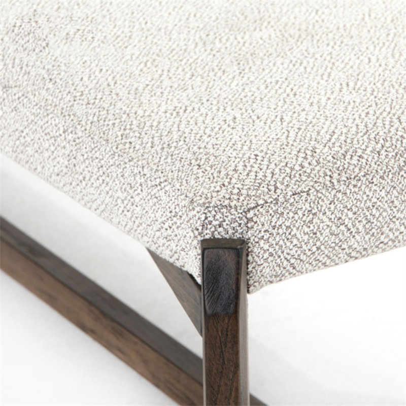 Coussin de repos en bois massif pour banc de centre commercial, H 16,93 po x l 55,12 po x P 17,72 po