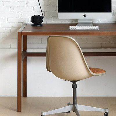 Black Solid Wood Drawer Storage Writing Desk