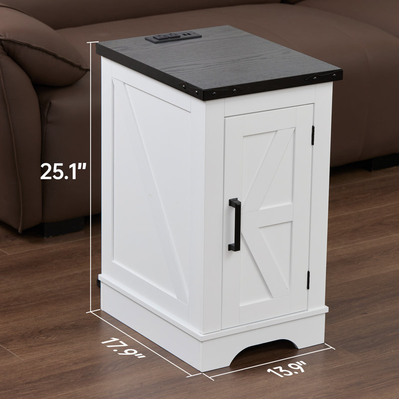 Table de chevet Stonehouse, Blanc