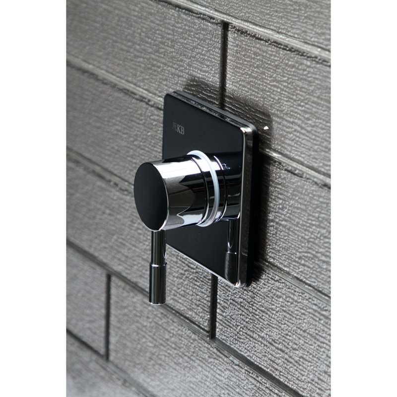 Kingston Brass Concord Single-Handle Wall Mount Three-Way Diverter Valve with Trim Kit, Polished Chrome