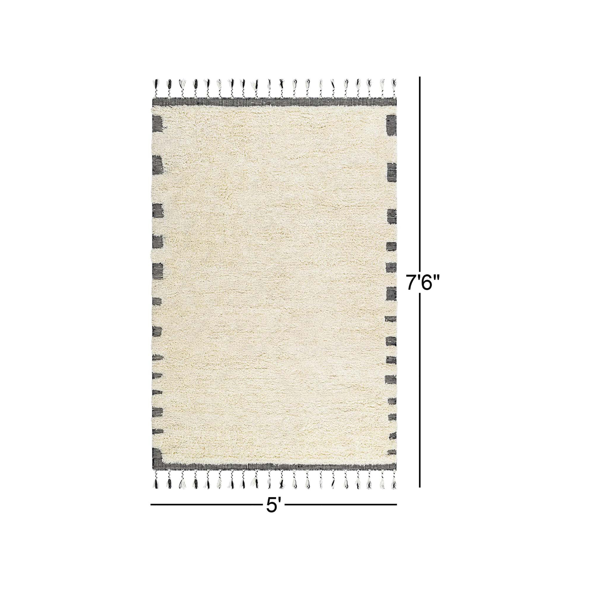 Amiela Wool Rug, Rectangle 5' x 7'6"