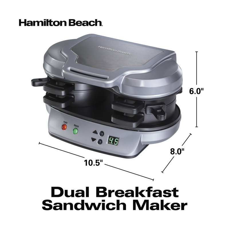 Hamilton Beach® Dual Breakfast Sandwich Maker with Timer