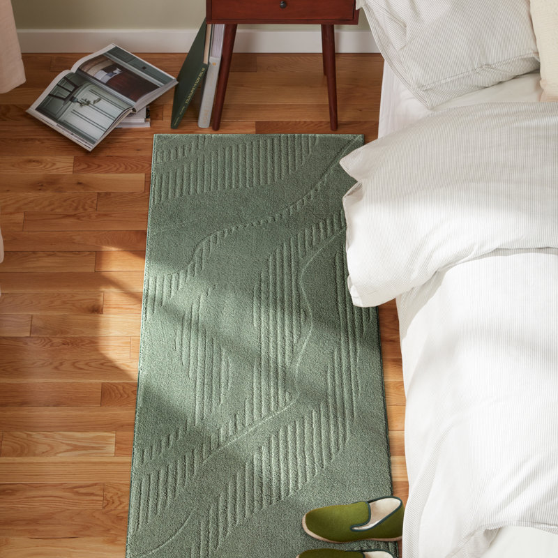 TOWN & COUNTRY EVERYDAY Lane Everwash® Machine Washable Area Rug 1'7x7'2 Sage Green, Runner 1'7" x 7'2"