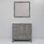 Meuble-lavabo décalé à droite l 36 po x P 22 po et miroir 34 po.-66637660-112956987