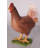 Brunetto Brown Chicken Life Size Statue