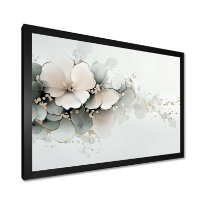 Encre de pivoines - art mural pivoine