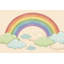 Papier peint pastel arc-en-ciel avec nuages-264864384-264864398