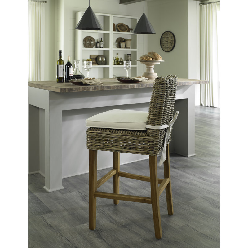 Appling Outdoor Stool with Cushion