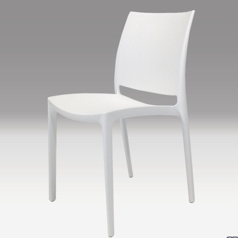 Vata Polypropylene Side Chair, White