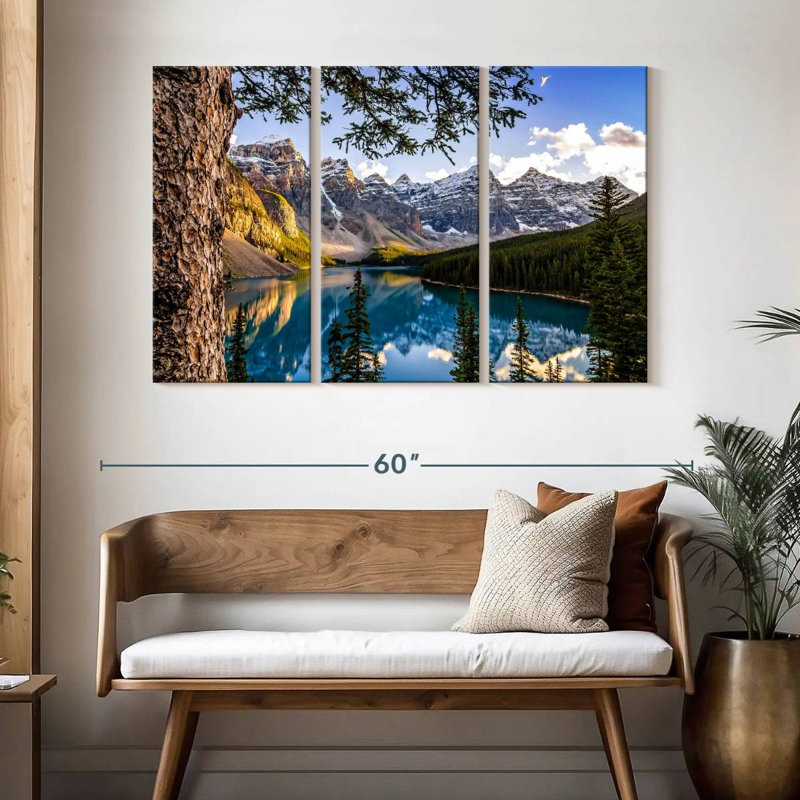 Paysage du lac Alvord Morain, H 32 po x l 50 po