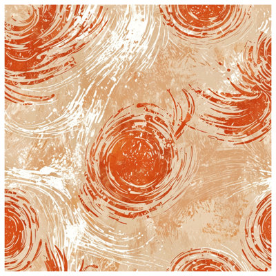 Beige Orange Swirl Pattern Comforter