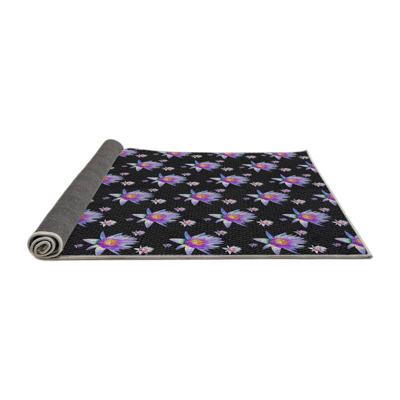 Tapis bleu foncé Safaa, Rond 4 pi