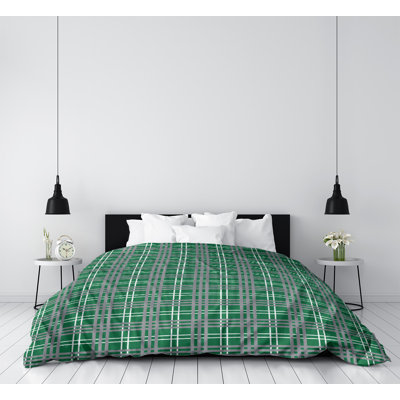 Polyester Plaid Duvet Cover