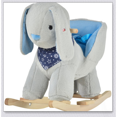 Lapin pour enfant à bascule avec musique de jeu et tissu moelleux pour enfants de 18 à 36 mois