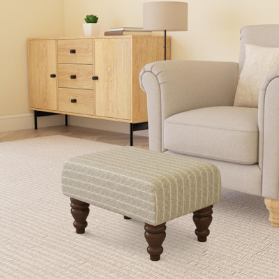 Autryville Wood Turned Leg - Pinstripe Wool