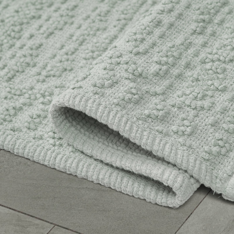 French Connection Dekker 100% Cotton Bath Rug Set, Light Blue