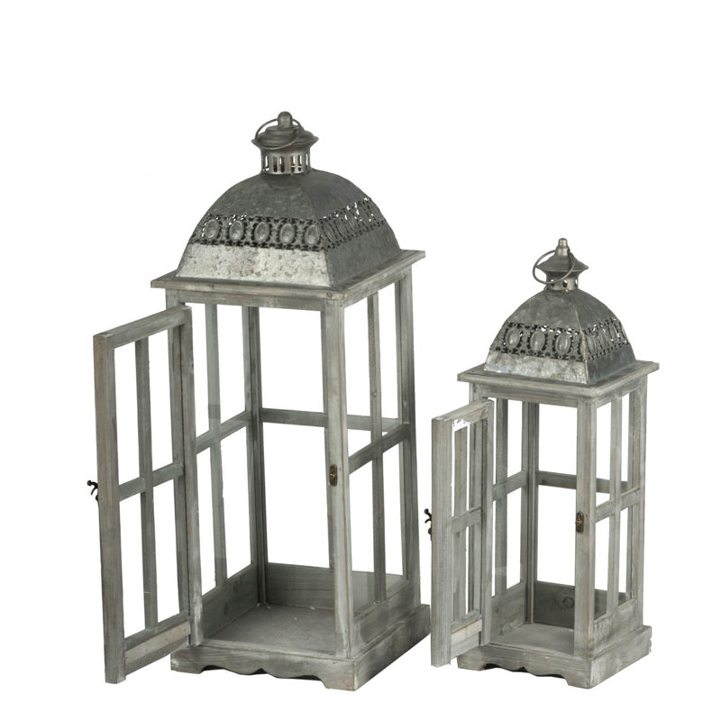 Lanterne de bougie en bois décorative, porte-lanterne ouragan
