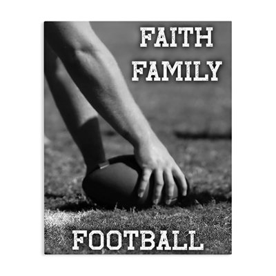Toile Faith Family Football Hike, design par Marcus Prime