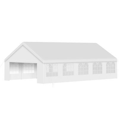 20' x 33' Heavy Duty Party Tent with Removable Sidewalls, Outdoor Wedding Event Canopy Shelter for Birthday Parties, Weddings, Backyard Events