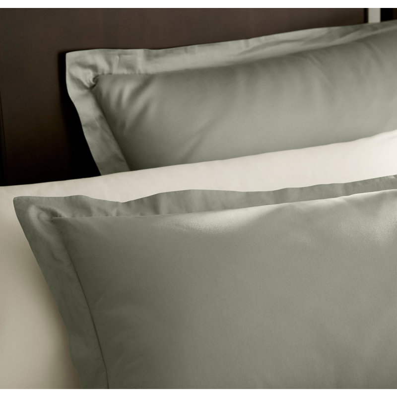 Signature Hemmed Duvet Set, Sageleaf, Twin Duvet Cover + 1 Standard Sham